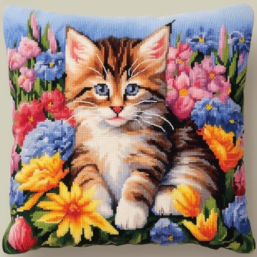 Diy Knüpfen Set Erwachsene Kissen Katzen Und Blumen Kissenbezug N?hen Herstellung Kits Tier Diy H?kelgarn Kits Stickerei Kits 17X17In B Diy Knüpfen Set Erwachsene Kissen Katzen Und Blumen Kissenbezug N?hen Herstellung Kits Tier Diy H?kelgarn Kits Stickerei Kits 17X17In B von Taxpy