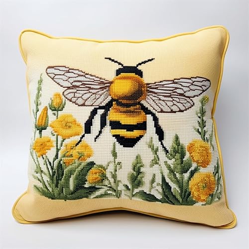 Diy Knüpfkissen Set Bienen Und Blumentiere Verschlusshaken Kissen Kit Häkeln, Kissen, Teppich, Nähen, Basteln, Geschenk Für Zuhause Und Sofa 17x17in Diy Knüpfkissen Set Bienen Und Blumentiere Verschlusshaken Kissen Kit Häkeln, Kissen, Teppich, Nähen, Basteln, Geschenk Für Zuhause Und Sofa 17x17in von Taxpy