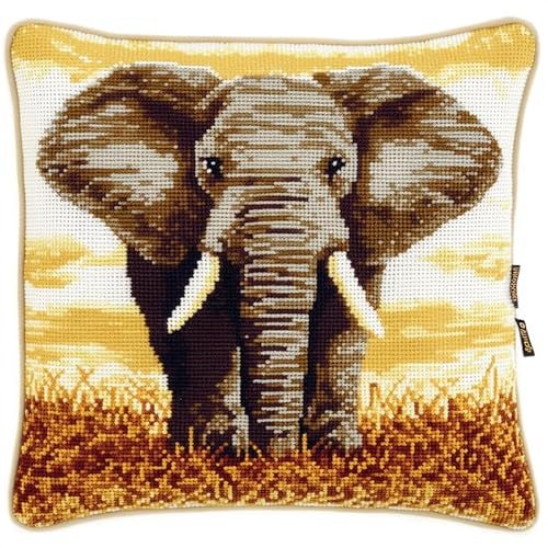 Taxpy DIY Knüpfhaken-Set, Kissenbezug, Tier Elefant Latch Hook Kissen Kit, Knüpfkissen Set Anfänger Erwachsene zum Selber Knüpfen, Knüpfteppich Knüpfpackung, 43x43cm Taxpy DIY Knüpfhaken-Set, Kissenbezug, Tier Elefant Latch Hook Kissen Kit, Knüpfkissen Set Anfänger Erwachsene zum Selber Knüpfen, Knüpfteppich Knüpfpackung, 43x43cm von Taxpy