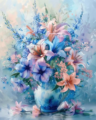 Taxpy DIY Malen Nach Zahlen Set（Kein Rahmen） 30x40cm Blumen In Einer Vase Malen-Nach-Zahlen-Set，Dekorative Gemälde Für Erwachsene Und Kinder Und Kinder von Taxpy