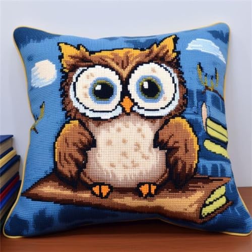 Taxpy DIY knüpfen set erwachsene Knüpfkissen-Set mit Cartoon-Eule, zum Selbermachen von Kissenbezügen aus bedruckter Leinwand für Anfänger 17x17in B Taxpy DIY knüpfen set erwachsene Knüpfkissen-Set mit Cartoon-Eule, zum Selbermachen von Kissenbezügen aus bedruckter Leinwand für Anfänger 17x17in B von Taxpy