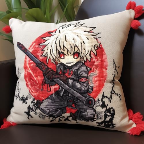 Taxpy DIY knüpfen set erwachsene kissen Anime Samurai Kissenbezug zum Selbermachen für Anfänger und Erwachsene, Geschenke für Familie, Freunde, Handarbeiten 17x17in A Taxpy DIY knüpfen set erwachsene kissen Anime Samurai Kissenbezug zum Selbermachen für Anfänger und Erwachsene, Geschenke für Familie, Freunde, Handarbeiten 17x17in A von Taxpy