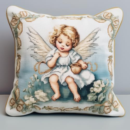 Taxpy DIY knüpfen set erwachsene kissen Engelsmuster DIY Kissenbezug-Set,Kissenbezug-Bastelsets für Erwachsene mit bedruckter Leinwand 17x17in Taxpy DIY knüpfen set erwachsene kissen Engelsmuster DIY Kissenbezug-Set,Kissenbezug-Bastelsets für Erwachsene mit bedruckter Leinwand 17x17in von Taxpy