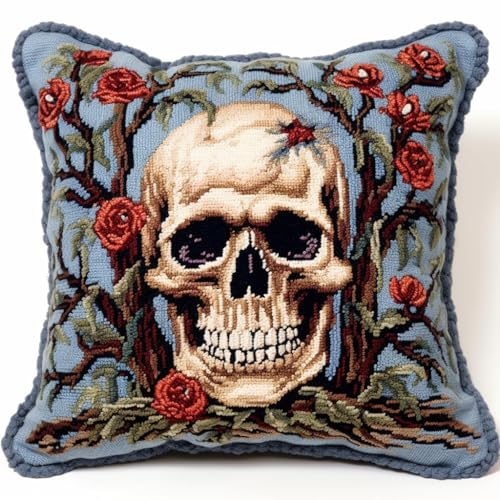 Taxpy Diy Knüpfen Set Anf?nger Totenkopf Und Blumen Geh?keltes Geschenk Kreuzstich Sofa Kissen Bezugswerkzeug Für Kinder Und Erwachsene 17X17In B Taxpy Diy Knüpfen Set Anf?nger Totenkopf Und Blumen Geh?keltes Geschenk Kreuzstich Sofa Kissen Bezugswerkzeug Für Kinder Und Erwachsene 17X17In B von Taxpy