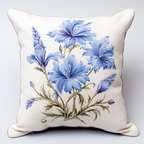 Taxpy Diy Knüpfen Set Erwachsene Blaue Kornblume Blume Latch Haken Kits Kissen Diy Handgemachte Kissen Häkeln Garn Stickerei Latch Kit Kissenbezug 17x17in Taxpy Diy Knüpfen Set Erwachsene Blaue Kornblume Blume Latch Haken Kits Kissen Diy Handgemachte Kissen Häkeln Garn Stickerei Latch Kit Kissenbezug 17x17in von Taxpy