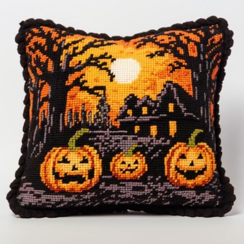 Taxpy Diy Knüpfen Set Erwachsene Halloween Castle H?keln Geschenk Kreuzstich Sofa Kissen Bezugswerkzeug Für Kinder Und Erwachsene 17X17In B Taxpy Diy Knüpfen Set Erwachsene Halloween Castle H?keln Geschenk Kreuzstich Sofa Kissen Bezugswerkzeug Für Kinder Und Erwachsene 17X17In B von Taxpy