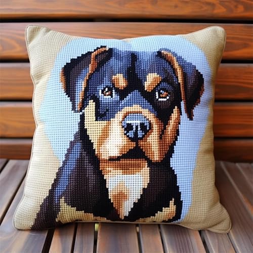 Taxpy Diy Knüpfen Set Rottweiler Tier Kreuzstich Sofakissenbezug Mit Riegelhaken Werkzeug Für Jugendliche Und Erwachsene 17x17in Taxpy Diy Knüpfen Set Rottweiler Tier Kreuzstich Sofakissenbezug Mit Riegelhaken Werkzeug Für Jugendliche Und Erwachsene 17x17in von Taxpy