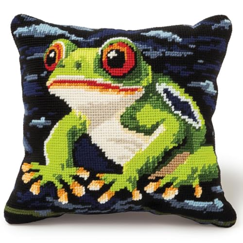 Taxpy Diy Knüpfkissen Set Grüner Frosch H?keln Geschenk Tier Kreuzstich Sofa Kissenbezug Werkzeug Fit Für Kinder Und Erwachsene 17X17In B Taxpy Diy Knüpfkissen Set Grüner Frosch H?keln Geschenk Tier Kreuzstich Sofa Kissenbezug Werkzeug Fit Für Kinder Und Erwachsene 17X17In B von Taxpy
