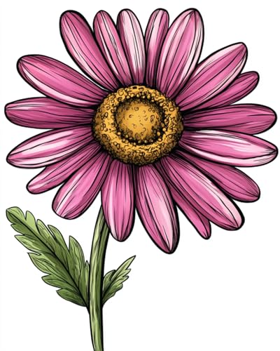 Taxpy Diy Perlenstickerei Set Cartoon-Chrysanthemenblüten Perlen-Kreuzstich-Stickset, Rocailles-Perlens, Nadelspitze, Handarbeit 30x40cm von Taxpy