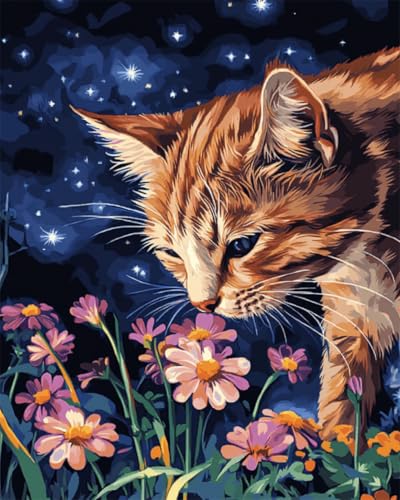 Taxpy Diy Stickbilder Erwachsene Cartoon-Katzen Und Blumen Perlen-Kreuzstich-Stickset, Rocailles-Perlens, Nadelspitze, Handarbeit 40x50cm Taxpy Diy Stickbilder Erwachsene Cartoon-Katzen Und Blumen Perlen-Kreuzstich-Stickset, Rocailles-Perlens, Nadelspitze, Handarbeit 40x50cm von Taxpy