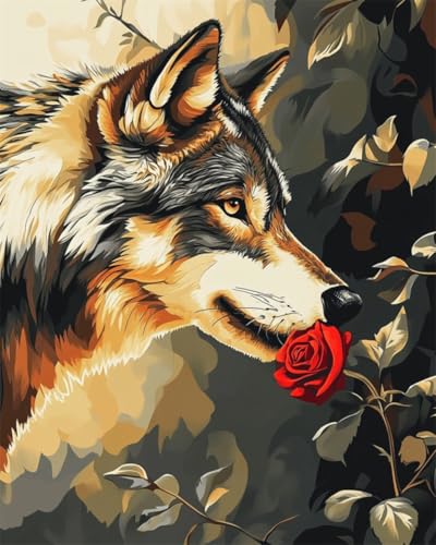 Taxpy Diy Stickbilder Erwachsene Cartoon-Wolf Und Rosen Perlen-Kreuzstich-Set, Perlenmuster, Handarbeit, Stickerei, Handarbeitsset 40x50cm Taxpy Diy Stickbilder Erwachsene Cartoon-Wolf Und Rosen Perlen-Kreuzstich-Set, Perlenmuster, Handarbeit, Stickerei, Handarbeitsset 40x50cm von Taxpy