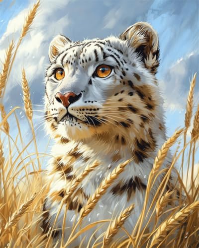 Taxpy Diy Stickbilder Erwachsene Leoparden- Und Weizenfeldlandschaft Perlen-Kreuzstich-Stickset, Rocailles-Perlens, Nadelspitze, Handarbeit 40x50cm Taxpy Diy Stickbilder Erwachsene Leoparden- Und Weizenfeldlandschaft Perlen-Kreuzstich-Stickset, Rocailles-Perlens, Nadelspitze, Handarbeit 40x50cm von Taxpy
