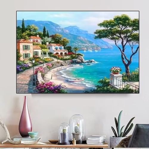 Taxpy Kreuzstich Stickpackungen Vorgedruckt, Küstenlandschaft, 60X80Cm Sticken Set Erwachsene Kreuzstich Bild,Sticken Set Anfänger Für Wandkunst-Heimdekoration Taxpy Kreuzstich Stickpackungen Vorgedruckt, Küstenlandschaft, 60X80Cm Sticken Set Erwachsene Kreuzstich Bild,Sticken Set Anfänger Für Wandkunst-Heimdekoration von Taxpy