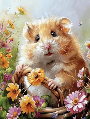 Taxpy Kreuzstich-Stickset für Erwachsene 11CT Gestempelt,DIY Stickerei Set für Anfänger,Komplettes Nadelarbeits-Starterset für kreative Handarbeiten,Cartoon-Hamster - 50x70cm Taxpy Kreuzstich-Stickset für Erwachsene 11CT Gestempelt,DIY Stickerei Set für Anfänger,Komplettes Nadelarbeits-Starterset für kreative Handarbeiten,Cartoon-Hamster - 50x70cm von Taxpy
