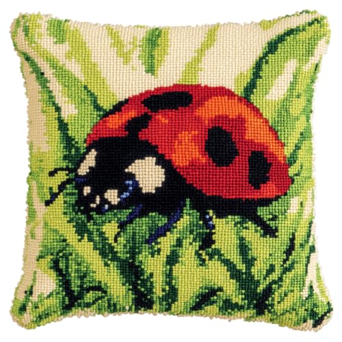 Taxpy Latch Cushion Set, Cartoon-Marienkäfer Handgefertigtes Kissen Knotting Cushion Craft Knüpfkissen Diy Knüpfset Knüpfhaken Knüpfen Dekokissen 43x43cm Taxpy Latch Cushion Set, Cartoon-Marienkäfer Handgefertigtes Kissen Knotting Cushion Craft Knüpfkissen Diy Knüpfset Knüpfhaken Knüpfen Dekokissen 43x43cm von Taxpy