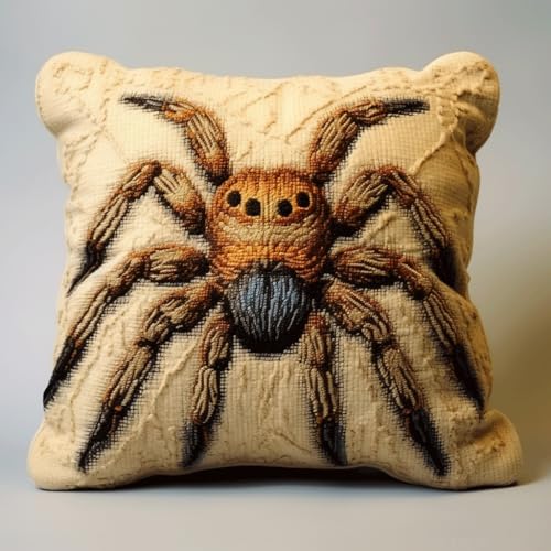 Taxpy Latch Cushion Set, Cartoon-Spinne Latch Hook Cushion Kit DIY Kreuzstich Knüpfkissen Stickerei Knüpf-Sets Kissen Knüpfen Knotting and Weaving Set 43x43cm Taxpy Latch Cushion Set, Cartoon-Spinne Latch Hook Cushion Kit DIY Kreuzstich Knüpfkissen Stickerei Knüpf-Sets Kissen Knüpfen Knotting and Weaving Set 43x43cm von Taxpy