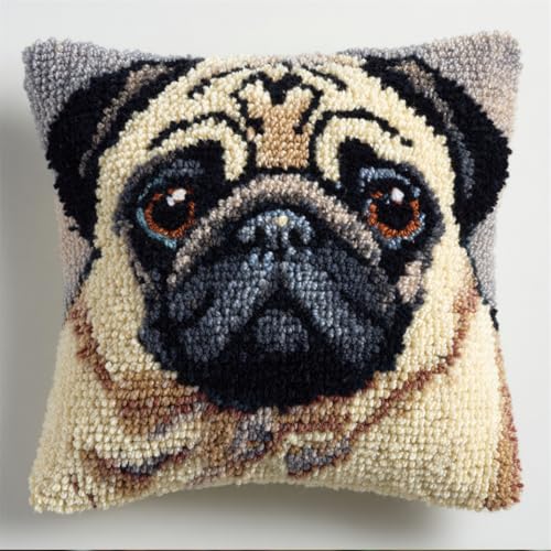 Taxpy Zum Selber Knüpfen Knüpfen Set Knüpfteppiche Mops 43X43Cm Knüpfkissen Set Für Anfänger Erwachsene Oder Kinder Zum Selber, Diy Knüpfteppich Knüpfpackung, Knüpfhaken Taxpy Zum Selber Knüpfen Knüpfen Set Knüpfteppiche Mops 43X43Cm Knüpfkissen Set Für Anfänger Erwachsene Oder Kinder Zum Selber, Diy Knüpfteppich Knüpfpackung, Knüpfhaken von Taxpy