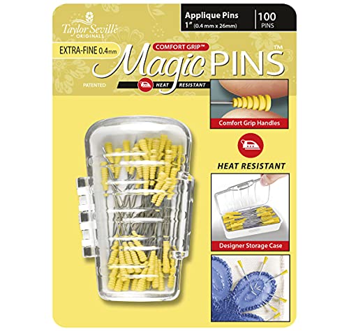 Taylor Seville Magic Pins – Applikation, extra fein, Gelb, 100 Stück von Taylor Seville Originals