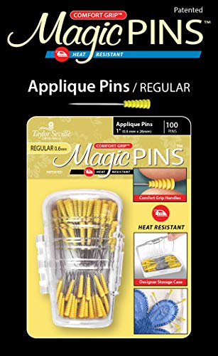 Taylor Seville Originals Comfort Grip Magic Pins Applique Regular - Quilting Supplies-Nähzubehör - Nähnotizen - 100 Stück von Taylor Seville Originals