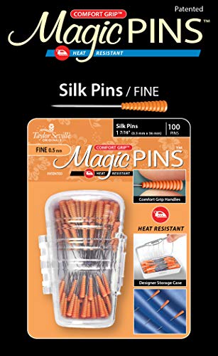 Taylor Seville Originals Comfort Grip Silk Fine Magic Pins Näh- und Quiltzubehör und Hinweise, Näharbeiten, 100 Stück von Taylor Seville Originals