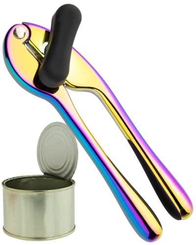 Irisierender manueller Dosenöffner - Professionelles, hochwertiges, modernes, mehrfarbiges Regenbogen-Design starke Klinge und Griff. Handheld-Küchenwerkzeug für Haustier, allgemeine Konservendosen Irisierender manueller Dosenöffner - Professionelles, hochwertiges, modernes, mehrfarbiges Regenbogen-Design starke Klinge und Griff. Handheld-Küchenwerkzeug für Haustier, allgemeine Konservendosen von Taylors Eye Witness