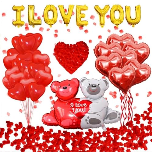 Tayuvira Valentinstag Luftballons Dekoration Set,I Love You Luftballons Set,Valentines Day Decorations,Love Dekoration für Romantische Atmosphäre,Heiratsantrag,Valentinstag,Hochzeit,Jahrestag Deko Tayuvira Valentinstag Luftballons Dekoration Set,I Love You Luftballons Set,Valentines Day Decorations,Love Dekoration für Romantische Atmosphäre,Heiratsantrag,Valentinstag,Hochzeit,Jahrestag Deko von Tayuvira