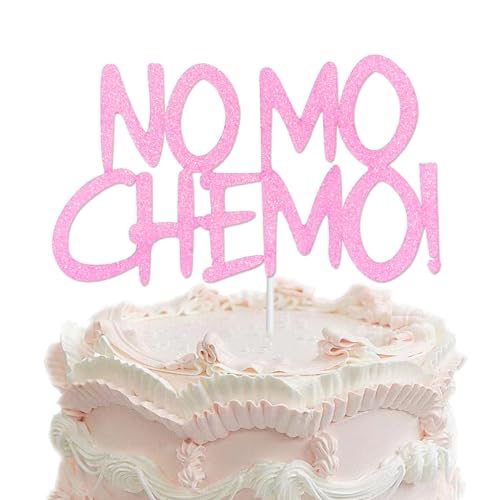 No Mo Chemo-Kuchenaufsatz, rotgoldener Glitzer, krebsfrei, Kuchendekoration für Krebsüberlebende, Feiern, krebsfreie Party-Dekorationen No Mo Chemo-Kuchenaufsatz, rotgoldener Glitzer, krebsfrei, Kuchendekoration für Krebsüberlebende, Feiern, krebsfreie Party-Dekorationen von Tbay