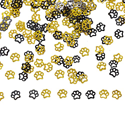 Pfotenabdrücke Konfetti Gold & Schwarz - Tischdeko für Babyparty, Hochzeit, Tiergeburtstag, Tropischer Dschungel Pfotenabdrücke Konfetti Gold & Schwarz - Tischdeko für Babyparty, Hochzeit, Tiergeburtstag, Tropischer Dschungel von Tbay