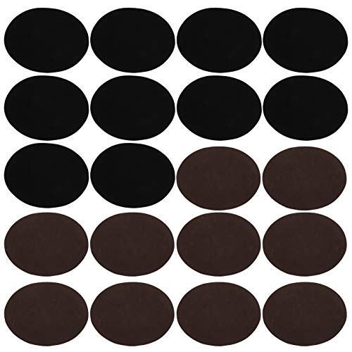 10 Sets Slider Selbstklebende Reparatur Patches Ärmel, Ellenbogen Knie auf Kleidung, Enthält 5 Schwarz und 5 Paar Kaffee für DIY Kleidung Dekoration (Fünf schwarze Paare + fünf braune Paare) von Tbest
