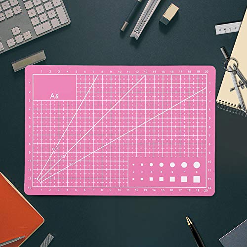 A5 Langlebige PVC-Schneidematte, Schneideunterlage, Selbstheilendes, Handgefertigtes Diy-Werkzeug, Rosa Schneidematten, Handgefertigte Materialien (PINK) von Tbest