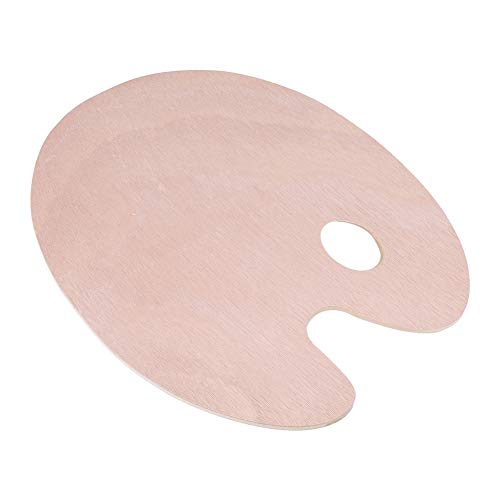 Beste Zeichenwerkzeuge,Jahrgang Künstler Oval Holzpalette Öl/Acrylfarbe Tablett Holzmalerei Werkzeug von Tbest