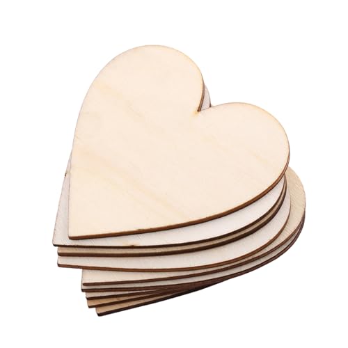 Die Besten Holzherzen für Handwerk, Liebe Herz Form Holzverzierung für Hochzeiten Plaques Art Craft (80 mm) von Tbest