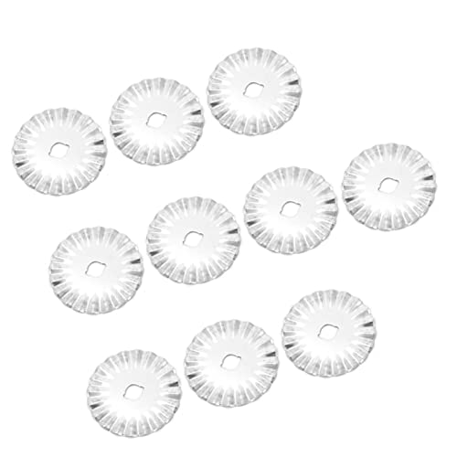 Olfa 10 Stück Nähen Zickzack 28 Mm 10 Stück 45 Mm Rollschneider Zackenklingen für Leder, Stoff, Papier, Spitzenarbeit, Nähwerkzeuge von Tbest