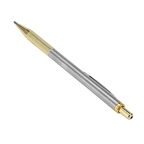 Tbest Scribe mit Diamantspitze Diamant-Glasschneider Scriber Metallschneiden Beschriftungsstift Graveur Glasschneidewerkzeug Silber (Gold) von Tbest