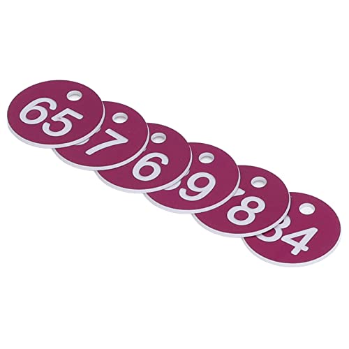 TBEST, 50 PCS Nummeriert El Runde Einfache Schöne Bienen -Tag Ding Plieor Beekee Animal Issonnumbers 51 Bis 100 Orange (PURPLE) von Tbest
