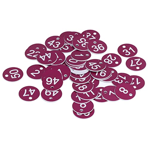 TBEST, 50 PCS Nummeriert El Runde Einfache Schöne Bienen -Tag Ding Plieor Beekee Animal Issonnumbers 51 Bis 100 Orange (PURPLE) von Tbest