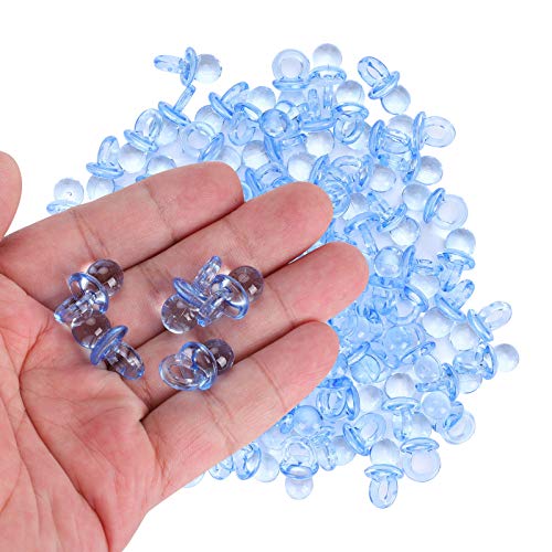 Tbest 200 PCs Acrylfreie Brustwarzen Mini -Dekoration Zubehör für Babyparty -Dekoration (BLUE) von Tbest