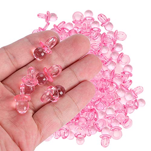 Tbest 200 PCs Acrylfreie Brustwarzen Mini -Dekoration Zubehör für Babyparty -Dekoration (PINK) von Tbest