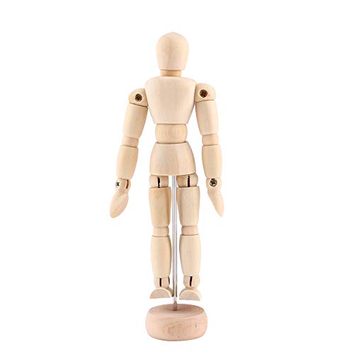 Tbest Andere Kunstbedarf, Kunstklasse Holzfigur männliche Schaufensterpuppe aus Holz, bewegliches Modell, 5,5 Zoll von Tbest