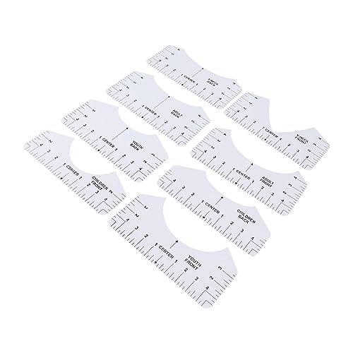Tbest Einfach zu Bedienender T-Shirt-Lineal Guide Set von 8 Teilen für Perfektes Design auf Hitzebedigten T-Shirts Tbest Einfach zu Bedienender T-Shirt-Lineal Guide Set von 8 Teilen für Perfektes Design auf Hitzebedigten T-Shirts von Tbest
