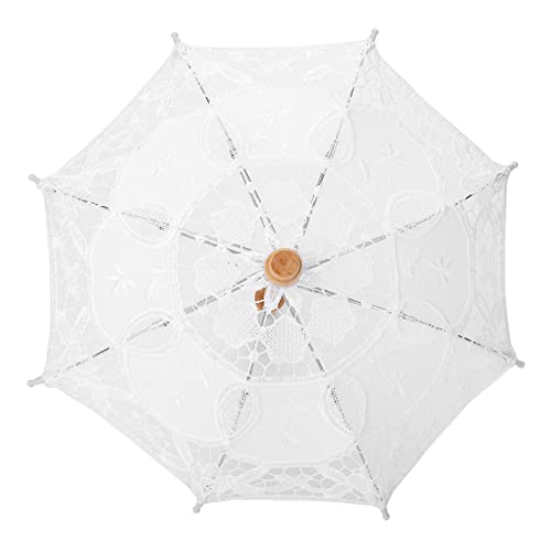 Tbest Einzigartige Handspitzenblume Stickerei Parasol, Hochzeitsfotografie Accessoire (S für Größe 35-41) von Tbest