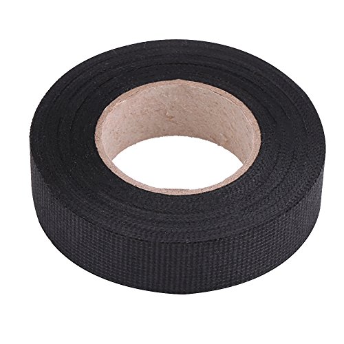 Tbest Gewebeband Selbstklebend, Auto Baumwolle Gewebeband Kfz-Kabelbaumband Klebeband Reißfest Isolierband KFZ selbstklebendes Anti-Quietsch Rassel Filz Gewebe-Klebeband(19mm*15m) von Tbest