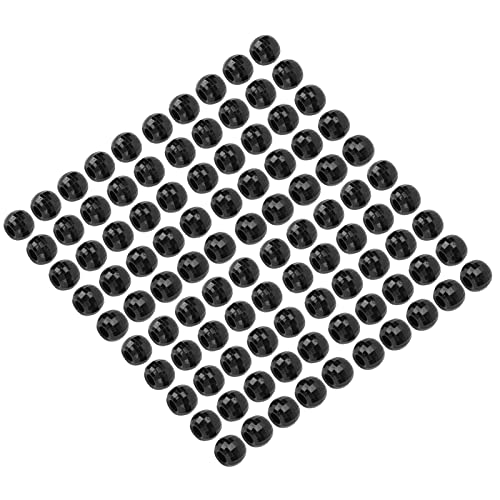 Tbest Haargebiete Steine ​​ohne 100 -pcc -Haarperlen für Bartwunden, Perlen von Design (BLACK) von Tbest
