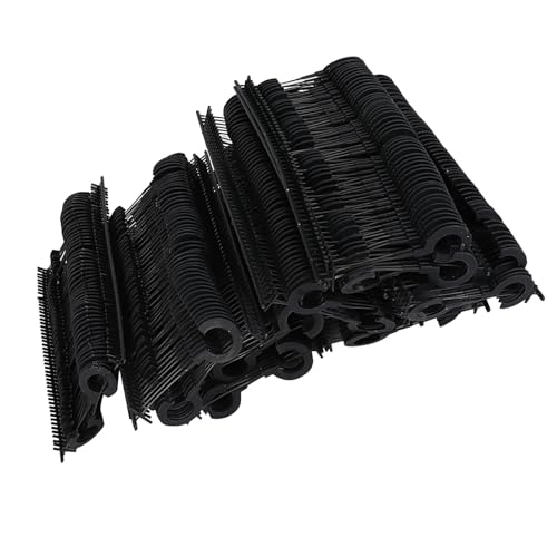 Tbest Kleidung Widder Preis Eling Preis El Schuhe El Befestigung, 1000 PCS PP Plastik Transparent/schwarzer Hook Kleidung Schuhe Aries (35 mm) von Tbest