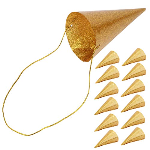 Tbest Partyhut Gold Goldener Hut, Kegel Biray Hatunny LDRen Party Krone Glitter Party Hut Dekoration Lagen (GOLD) von Tbest
