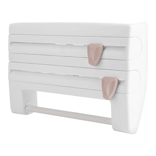 Tbest Praktische Aluminium -Aluminium -Küchenlagerregal Im Praktischen Tapehandtuchpolster für Einen Sorgfältig Geschnittenen Film (WHITE) von Tbest