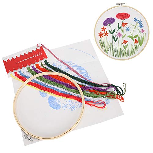 Tbest SE und EBROIDERY EBROIDERY KIT ED SSTITCH HANDWER mit 20C Hoop für Beerner Hoe Decoration FT Collection (Duftender Blumenduft 1 (einschließlich 20 cm) von Tbest