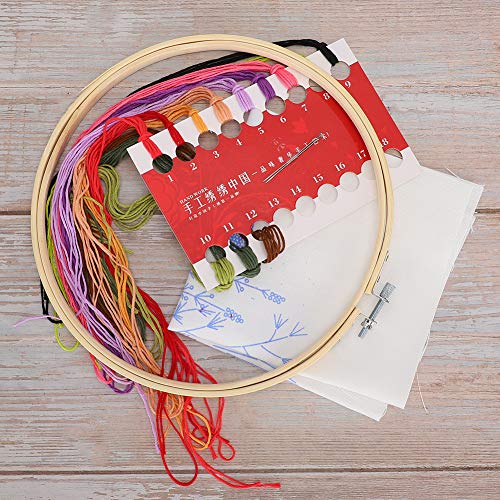 Tbest SE und EBROIDERY EBROIDERY KIT ED SSTITCH HANDWER mit 20C Hoop für Beerner Hoe Decoration FT Collection (Duftender Blumenduft 2 (einschließlich 20 cm) von Tbest