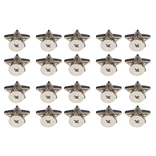 Tbest Stern Geformte Knopfkartenknopf Schöne Dekoration Kleidung Dekoration Accessoires Pack von 20 (Flach helles Schwarz) von Tbest