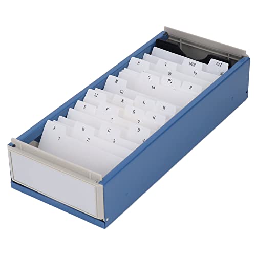 Tbest Unterstützung für Eisernen und Langlebige Bühne und Kunststoff, Kartendatei Box A Bis Z für 800 Besuche (BLUE) von Tbest